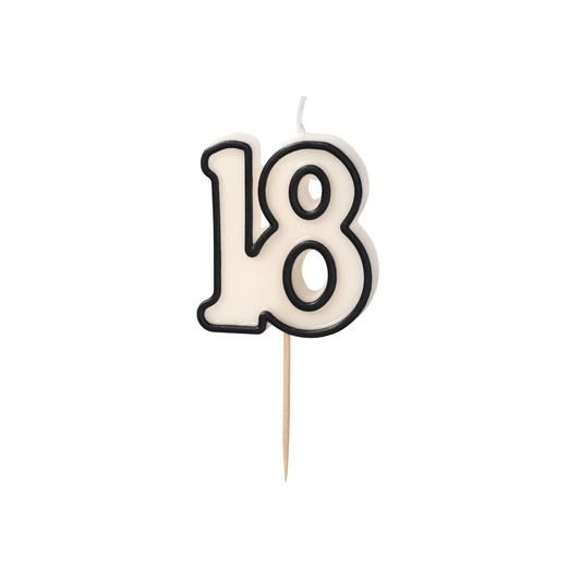 NUMBER 18 CANDLE