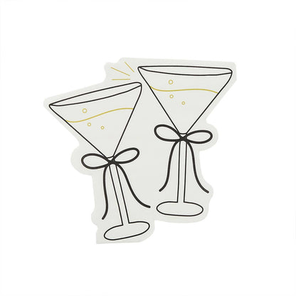 Cocktail Shaped Paper Napkins  - Pack of 16