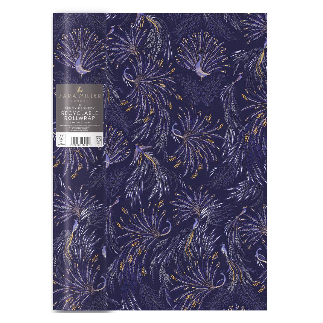 Indigo Bird Roll Wrapping Paper 3m