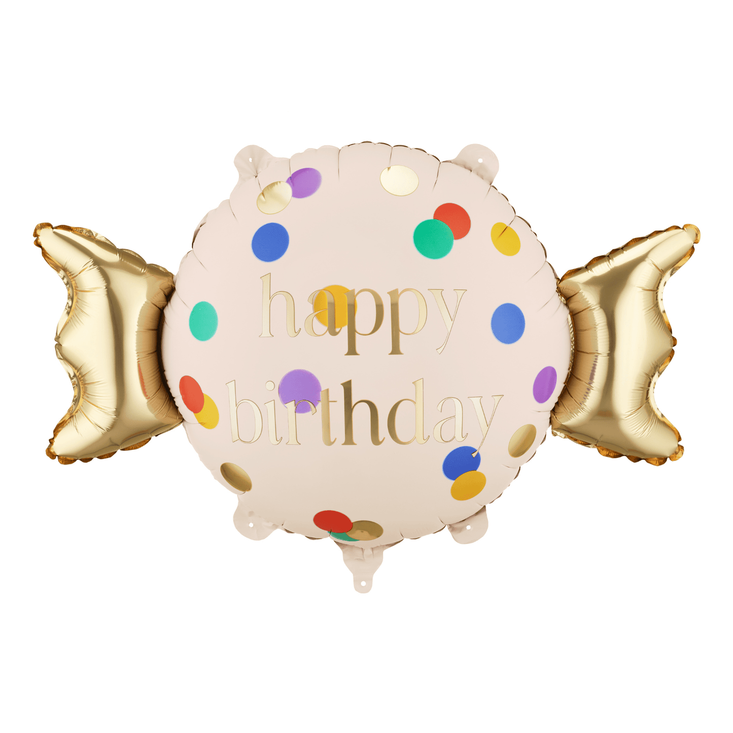 Partydeco Happy Birthday Polka Dot Candy Shape Foil Balloon