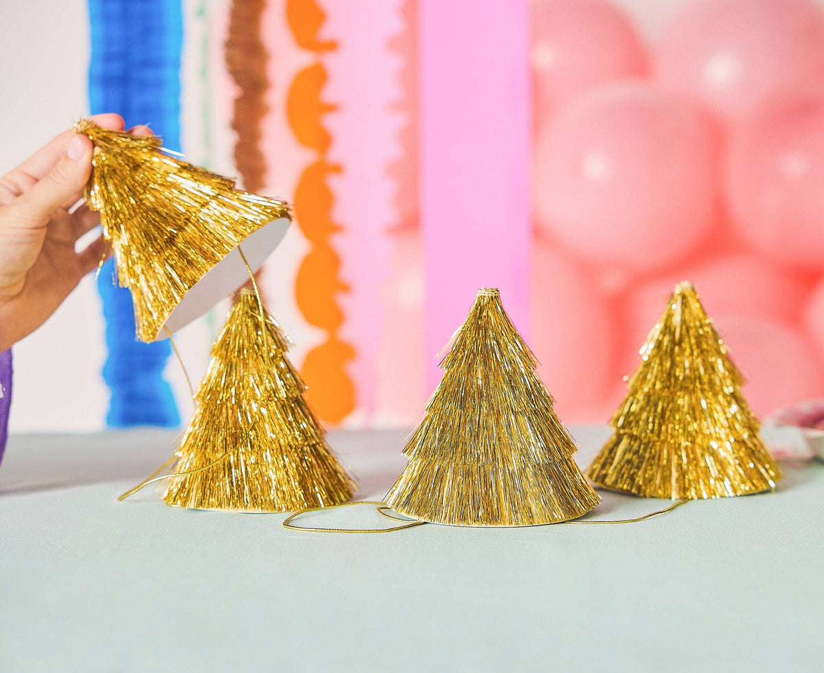 X4 MINI GOLD FRINGE PART HATS