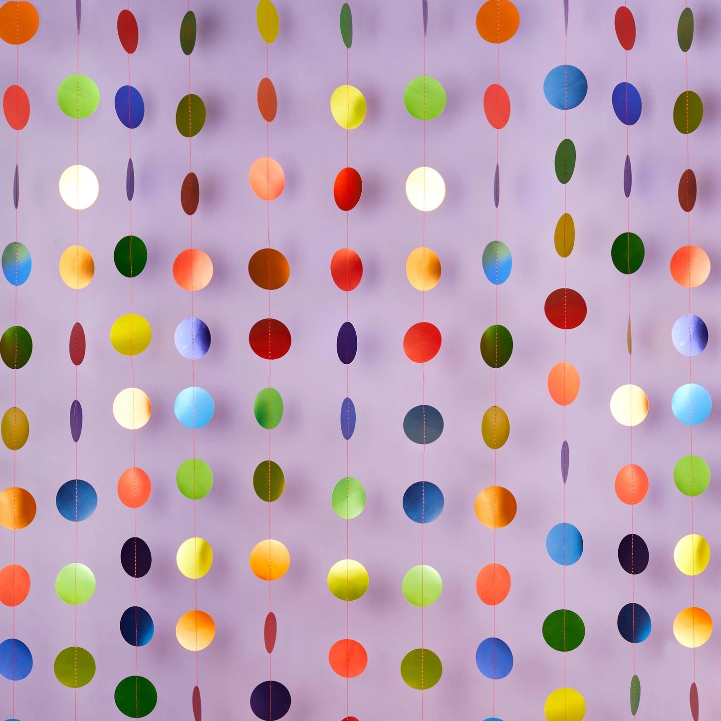RAINBOW CIRCLES GARLAND BACKDROP
