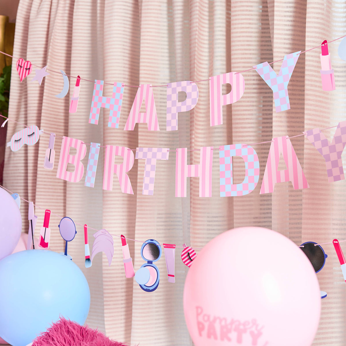 Pamper Party 'Happy Birthday' Card Banner x2 2m