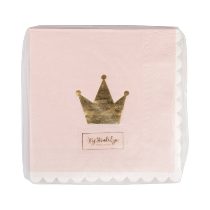 PLPRN38 - Foil Princess Crown Cocktail Napkin (18ct) - Winterberries