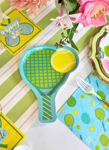 Tennis Racket Appetizer/Dessert Plates/8pk - Winterberries