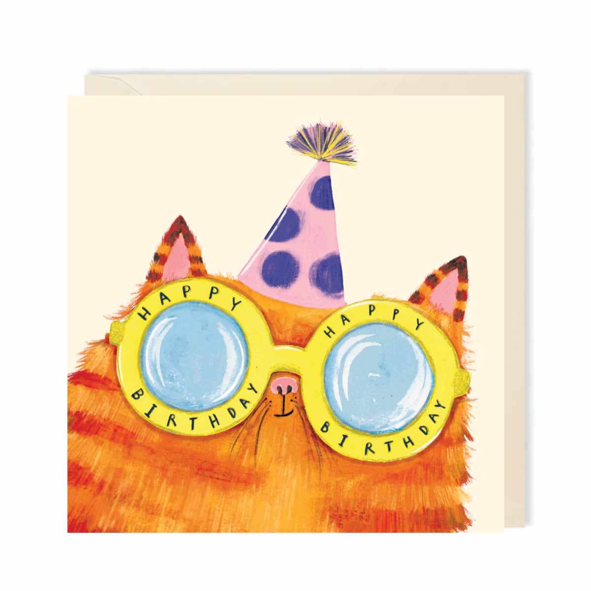 CAT BIRTHDAY CARD - Winterberries