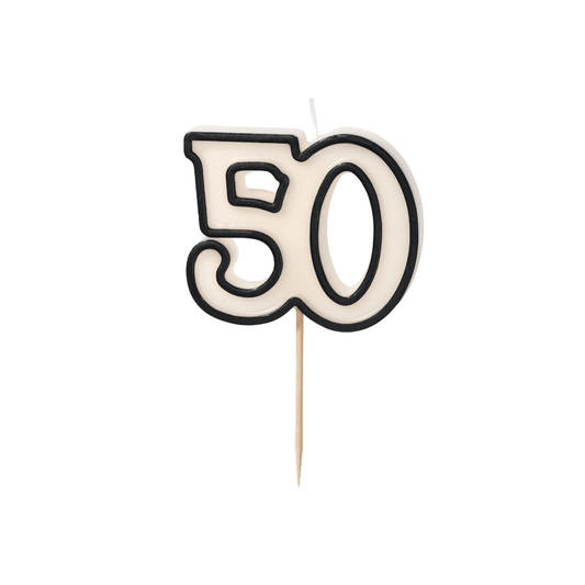 NUMBER 50 CANDLE