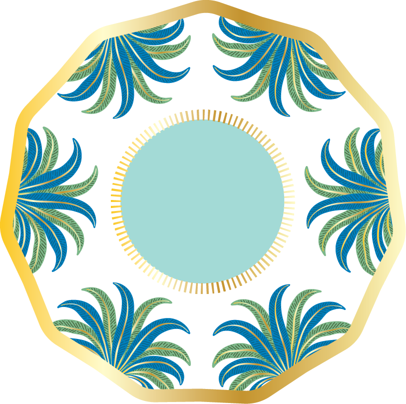 X8 PALM WAVY PAPER BOWLS