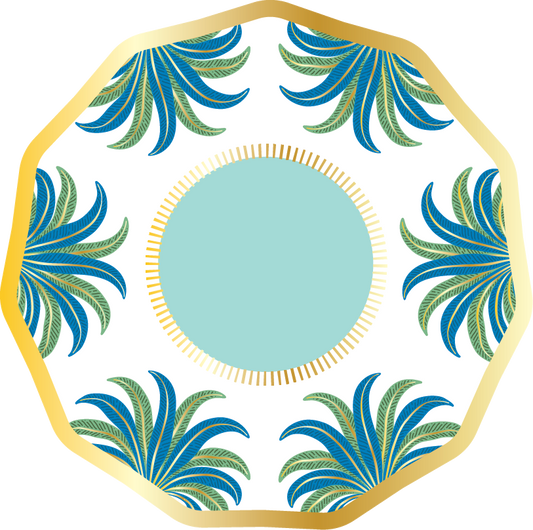 X8 PALM WAVY PAPER BOWLS