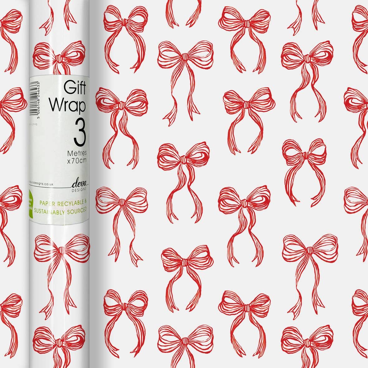 Roll Wrap| 3 m X 70 cm | Festive Bows