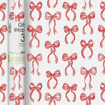 Roll Wrap| 3 m X 70 cm | Festive Bows
