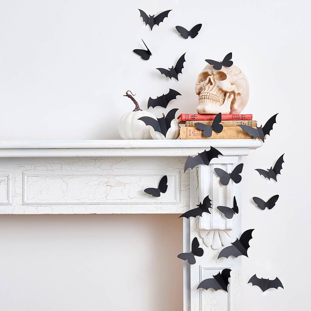 X24 3D BATS AND BUTTERFLY DECORATION SET