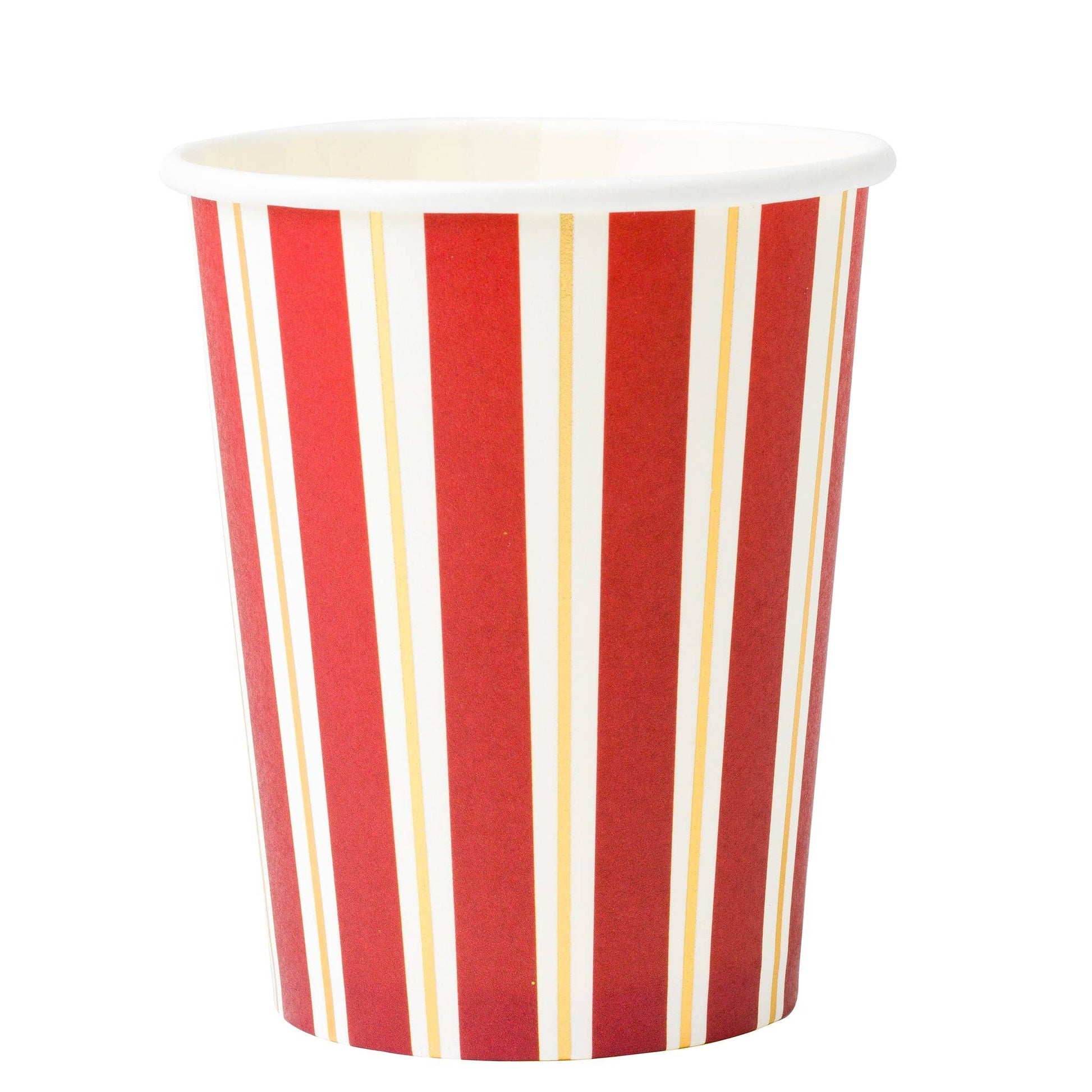 X8 RED AND GOLD PAPER CUPS - Winterberries