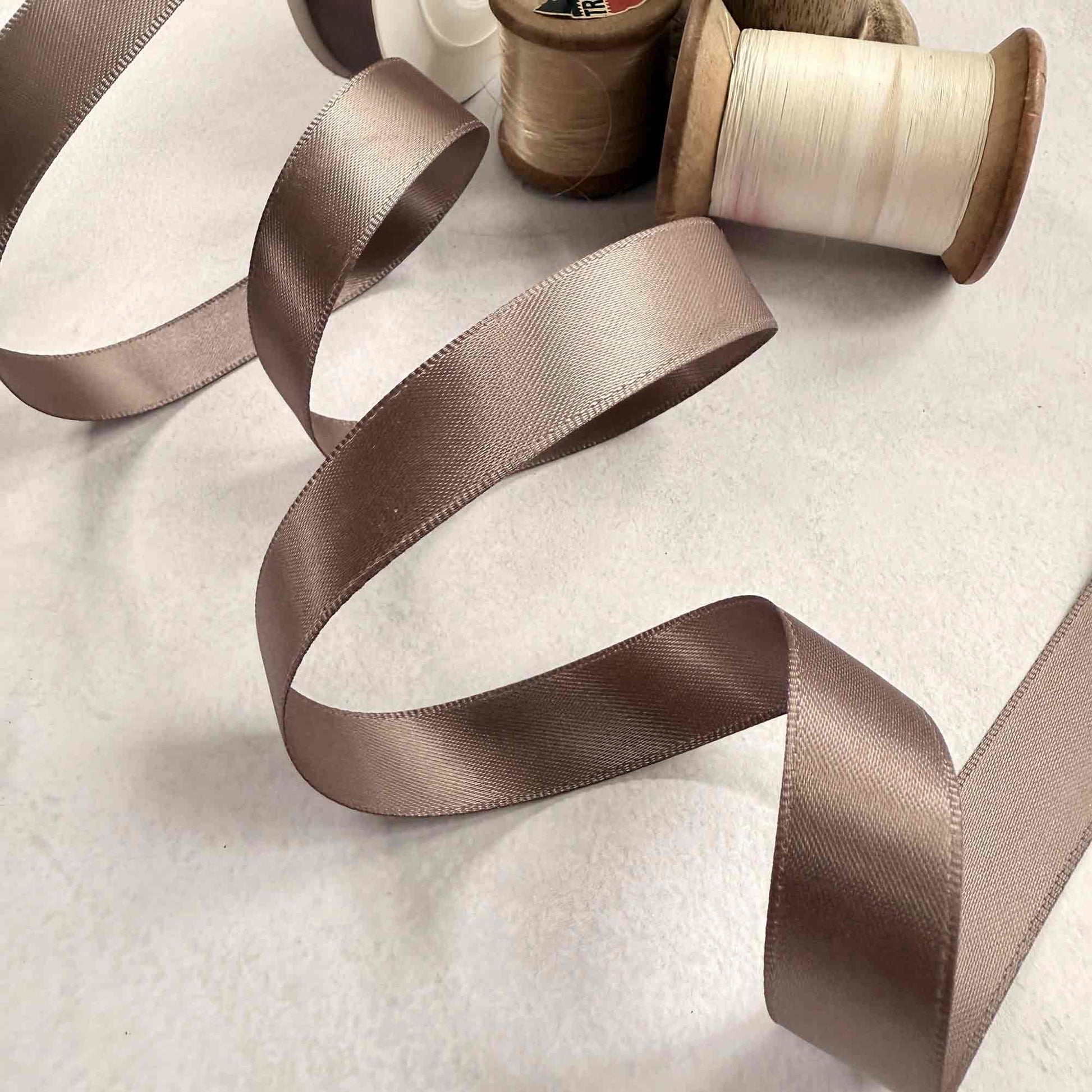 Chocolate Chip Satin Ribbon |10 Meter Rolls | Various Widths - Winterberries