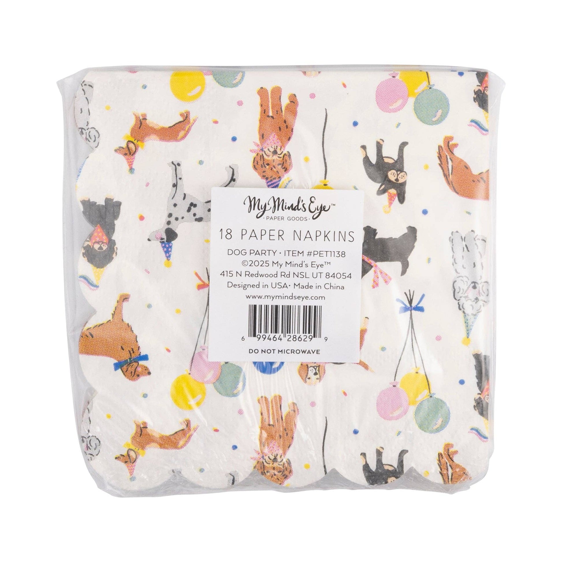 PET1138 - Dog Party Cocktail Napkin - Winterberries
