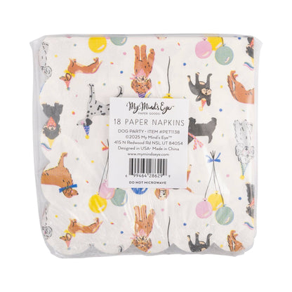 PET1138 - Dog Party Cocktail Napkin - Winterberries