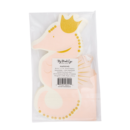 SEA1039 - Seahorse Shaped Napkin - Winterberries