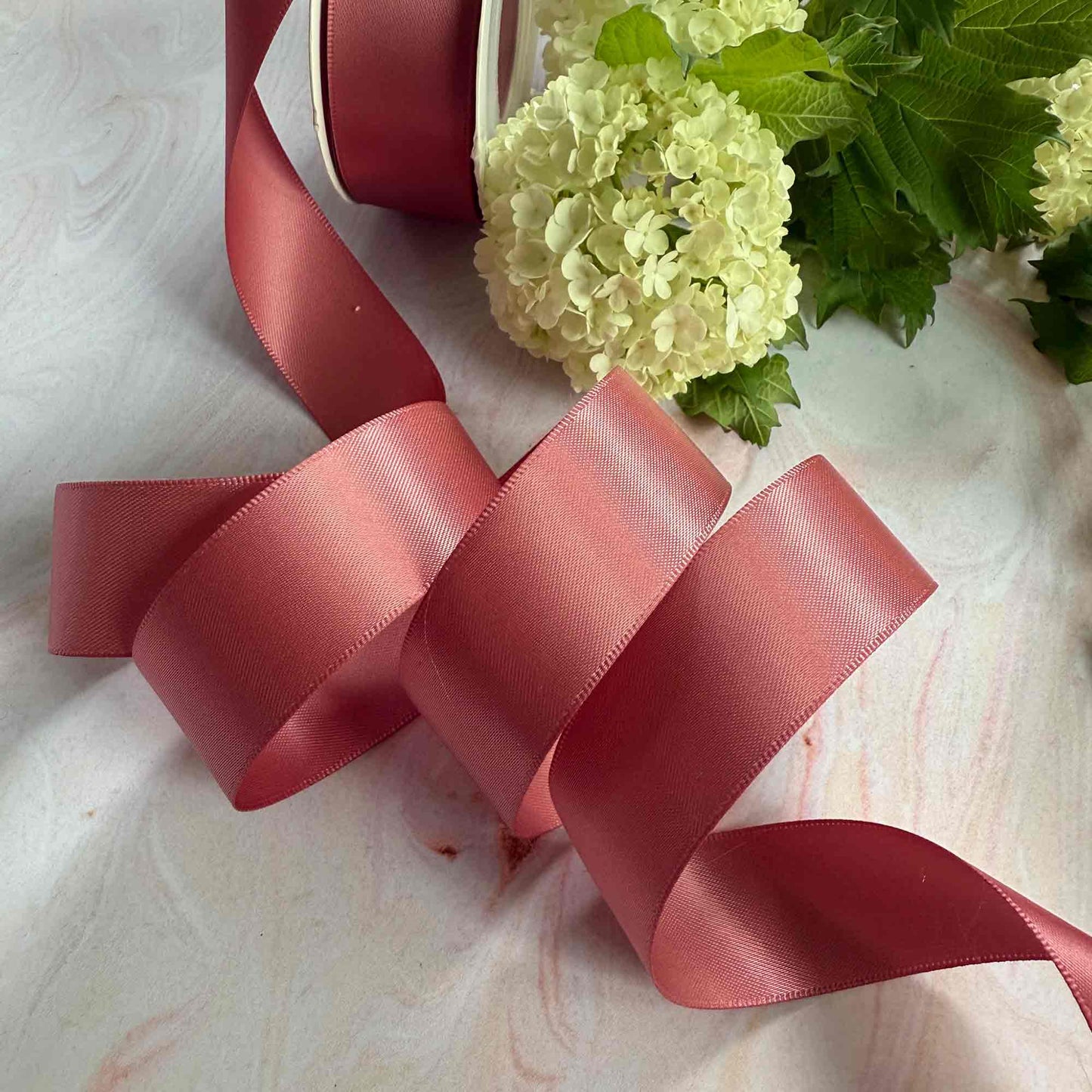 Cinnamon Blush Satin Ribbon in various width rolls - Winterberries