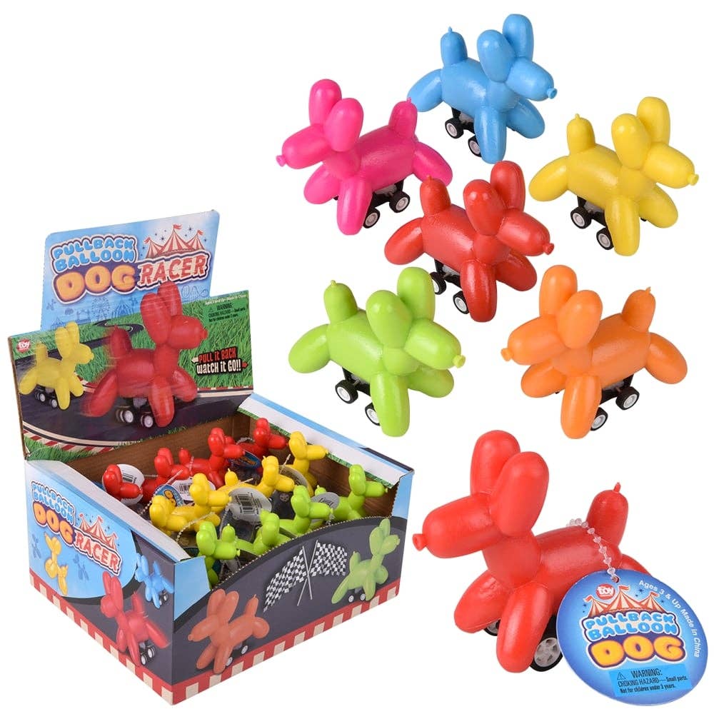 x1 PULL BACK BALLOON DOG - Winterberries