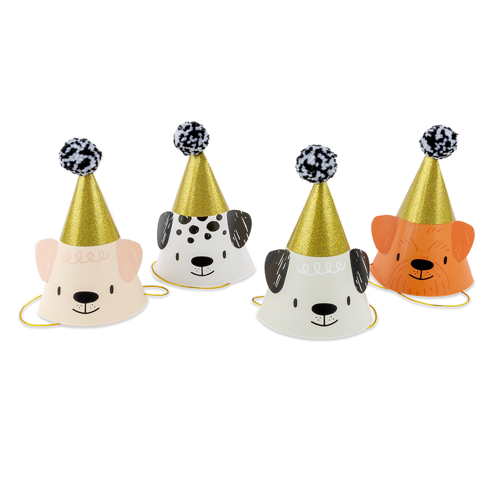 X8 BOW WOW PARTY HATS - Winterberries
