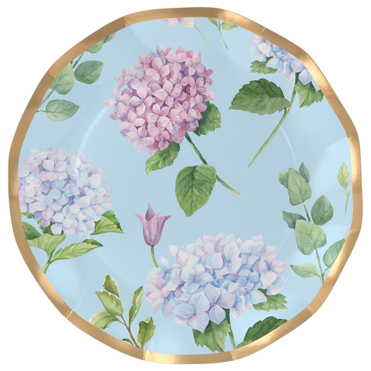 X8 HYDRANGEA FOIL PAPER PLATES