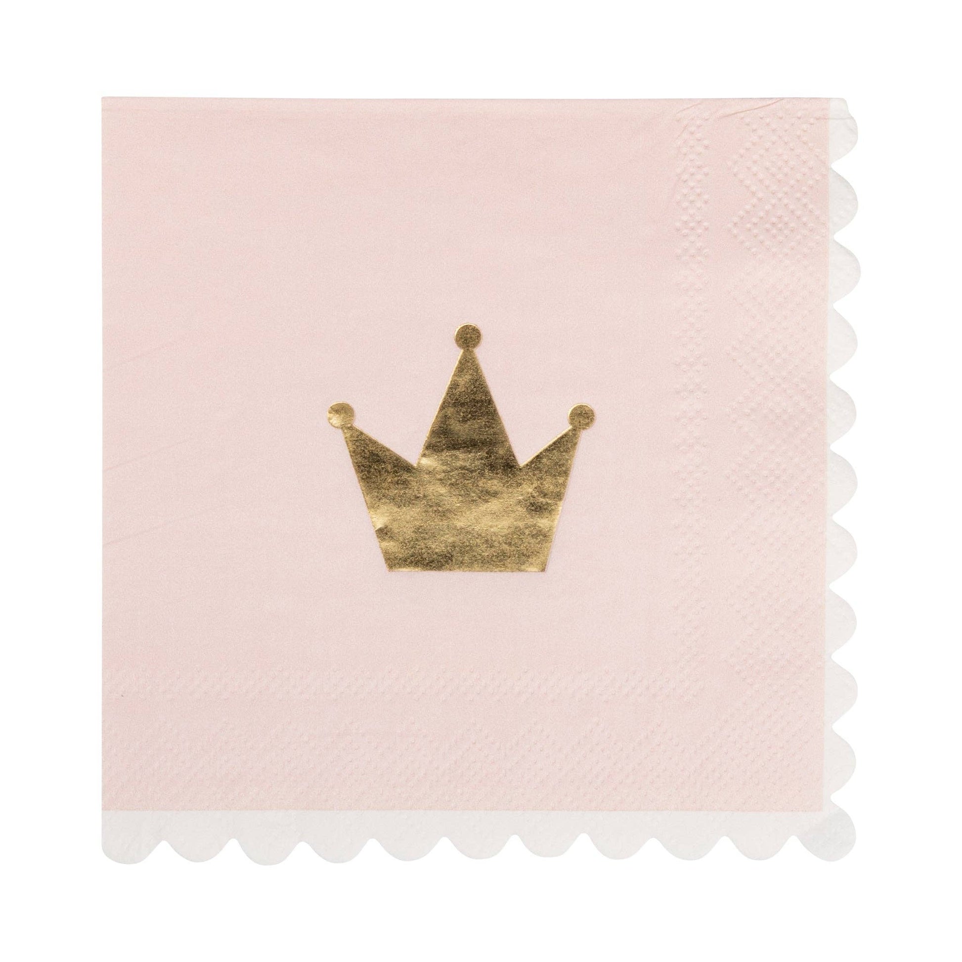 PLPRN38 - Foil Princess Crown Cocktail Napkin (18ct) - Winterberries