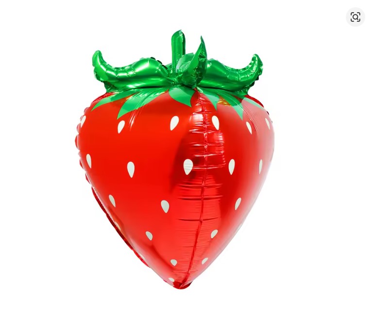 22" 4D STRAWBERRY DEFLATED FOIL BALLOON