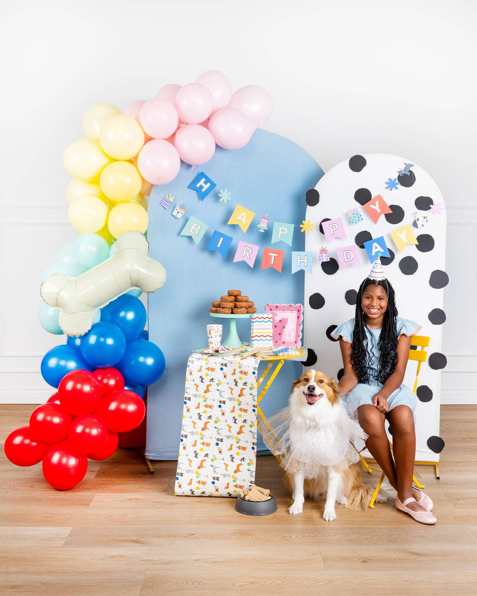 PET1102 - Happy Birthday Banner - Dog - Winterberries