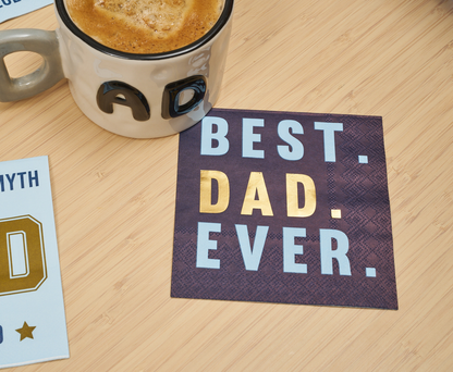 X26 BEST DAD EVER PAPER NAPKINS