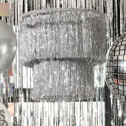 SILVER FRINGE CHANDELIER - Winterberries