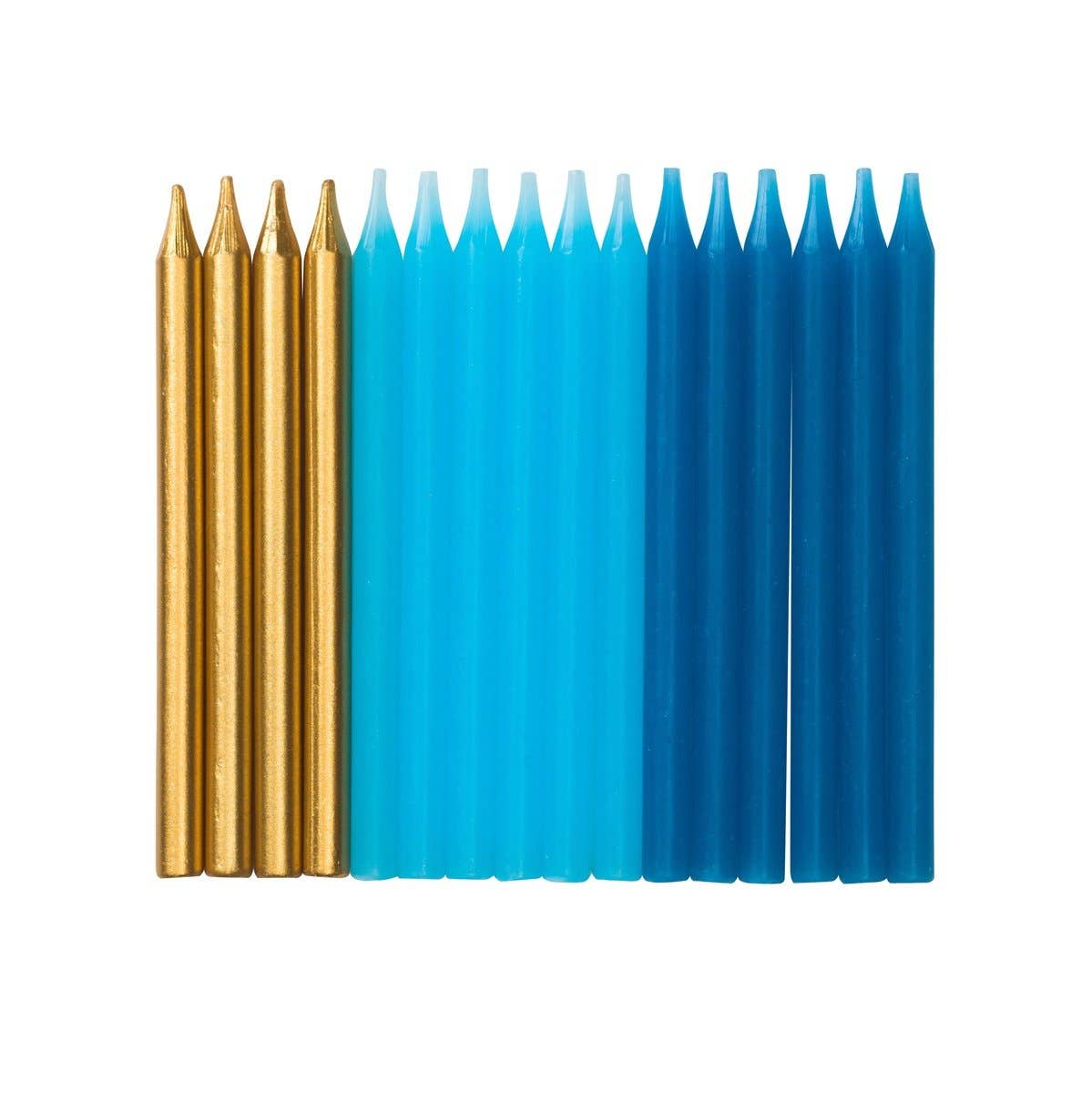 X16 BLUE/GOLD CANDLES - Winterberries