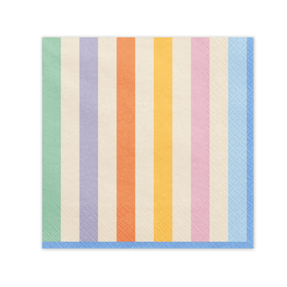 Partydeco Pastel Stripes Napkins x 20