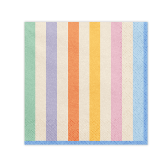 X20 PASTEL STRIPES PAPER NAPKINS
