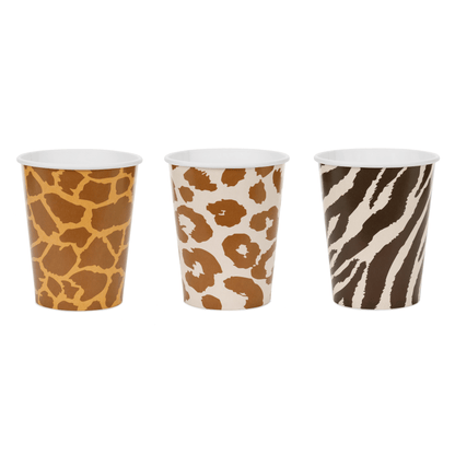 Partydeco Safari Animal Print Party Cups x 6
