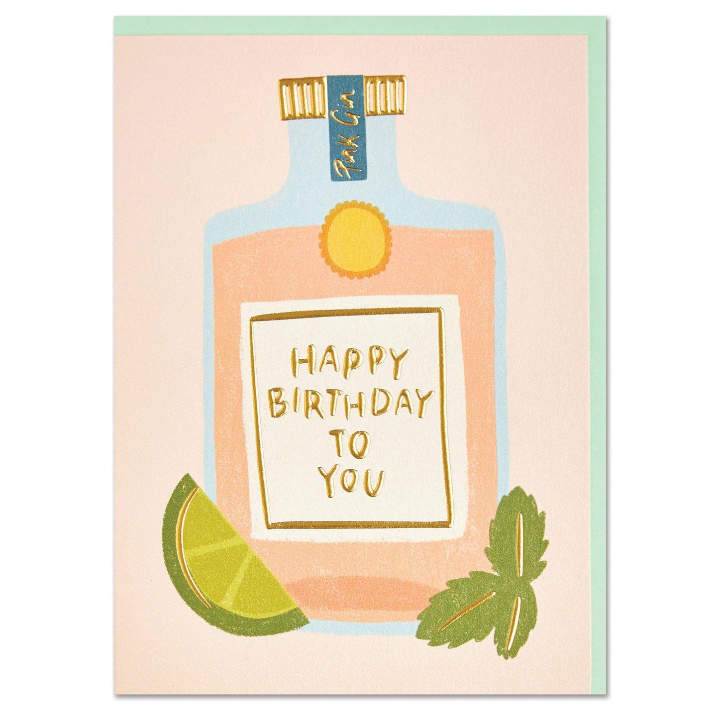Happy Birthday to you - gin bottle (WHM62) - Winterberries