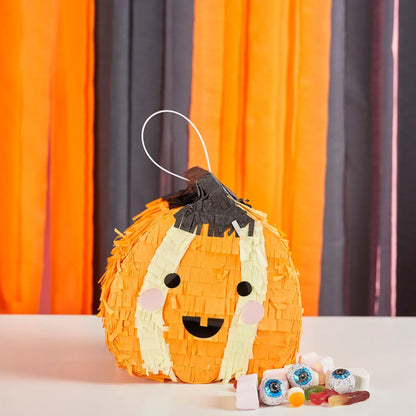 PUMPKIN WITH FACE STICKER PINATA - Winterberries