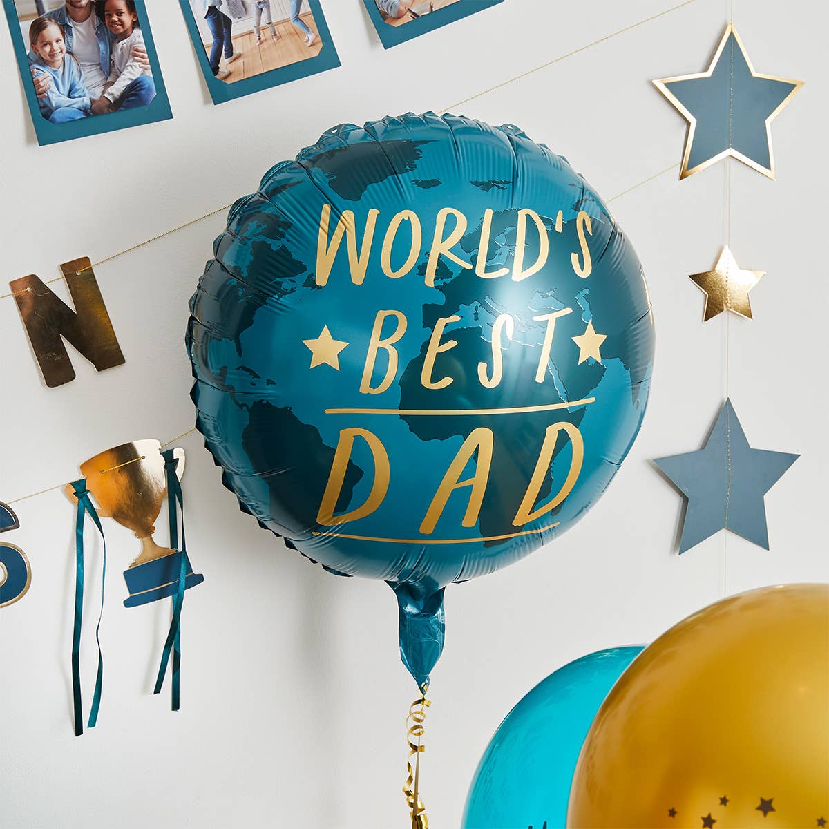 World's Best Dad 22" Foil Balloon 1 Pack - Winterberries