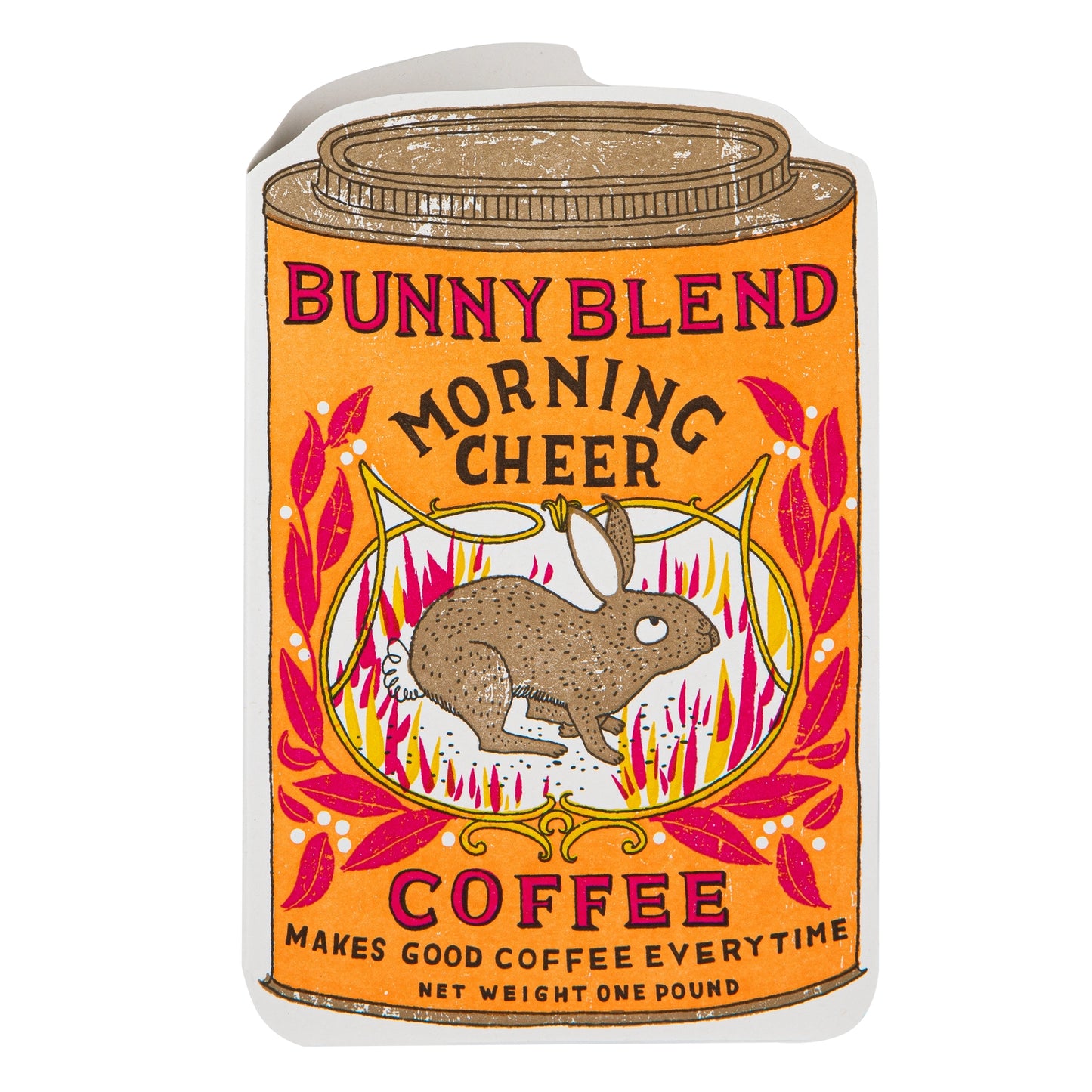 Coffee Tin Bunny Blend Greeting Card