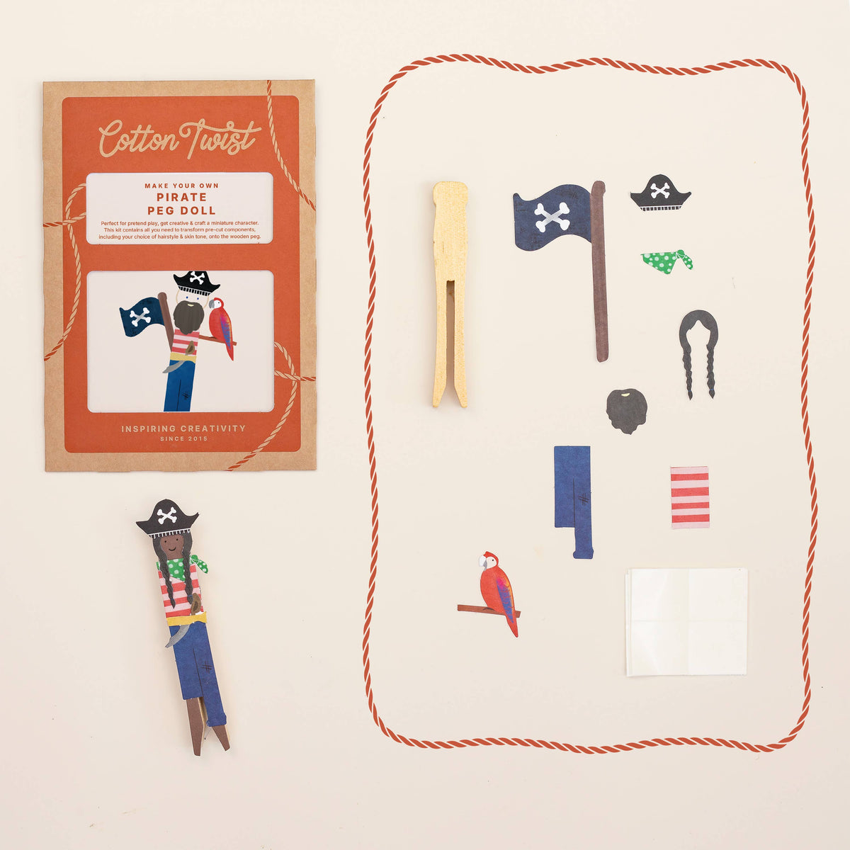 MAKE YOUR OWN PIRATE PEG DOLL
