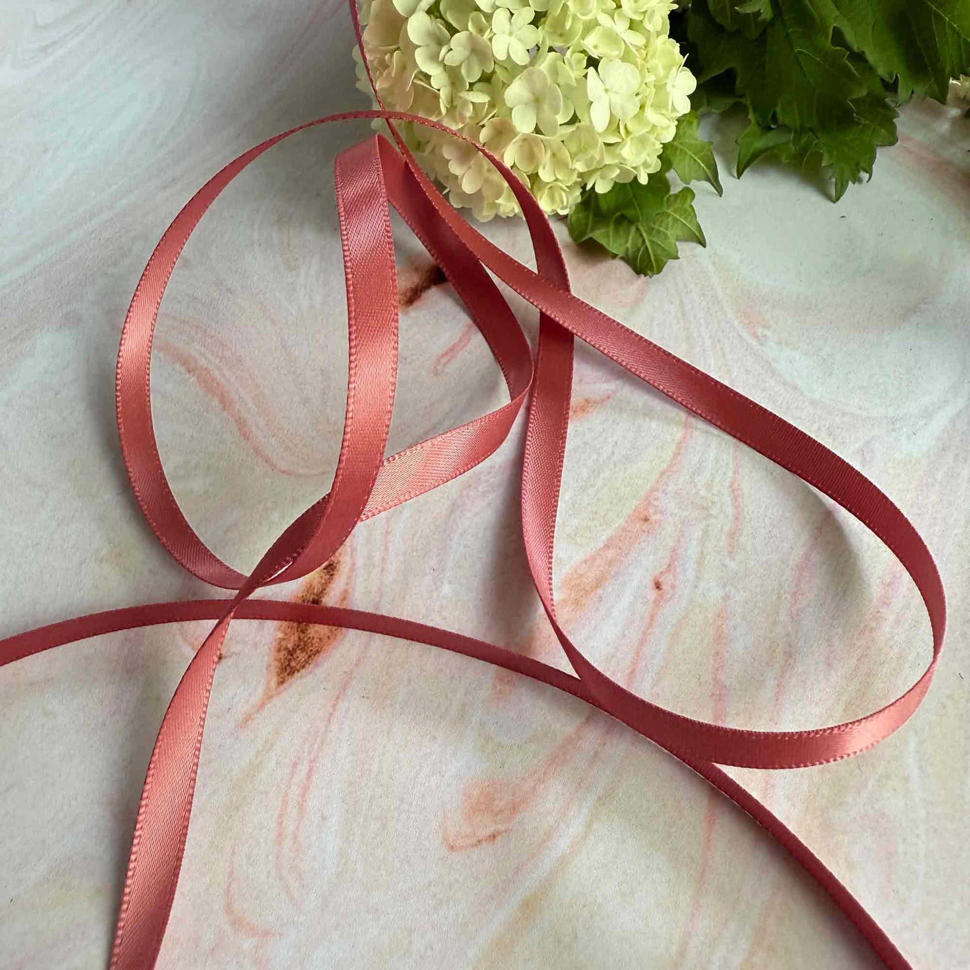 Cinnamon Blush Satin Ribbon in various width rolls - Winterberries