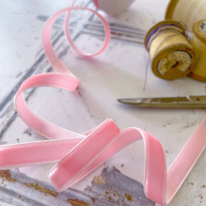 Pink Velvet Ribbon 9mm  - 3 Meter Roll - Winterberries