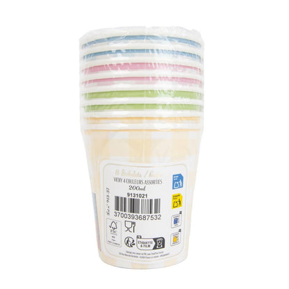 200ML PASTEL VICHY CUPS 4 ASSORTED COLORS 8 - Winterberries