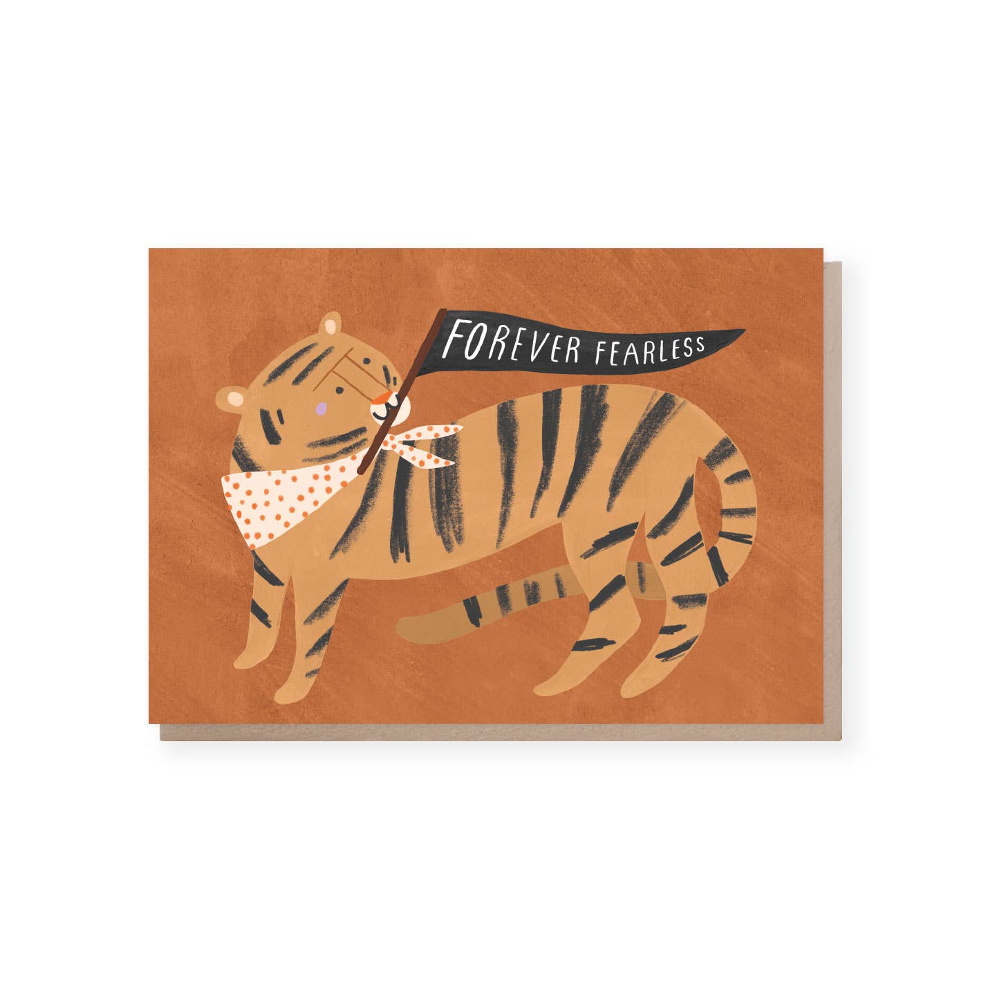 Tiger Greeting Card - Winterberries