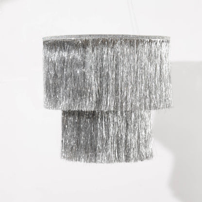 SILVER FRINGE CHANDELIER - Winterberries