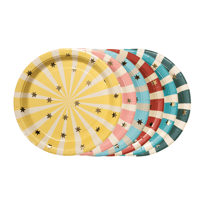 Partydeco Circus Party Stripes Small Plates x 6