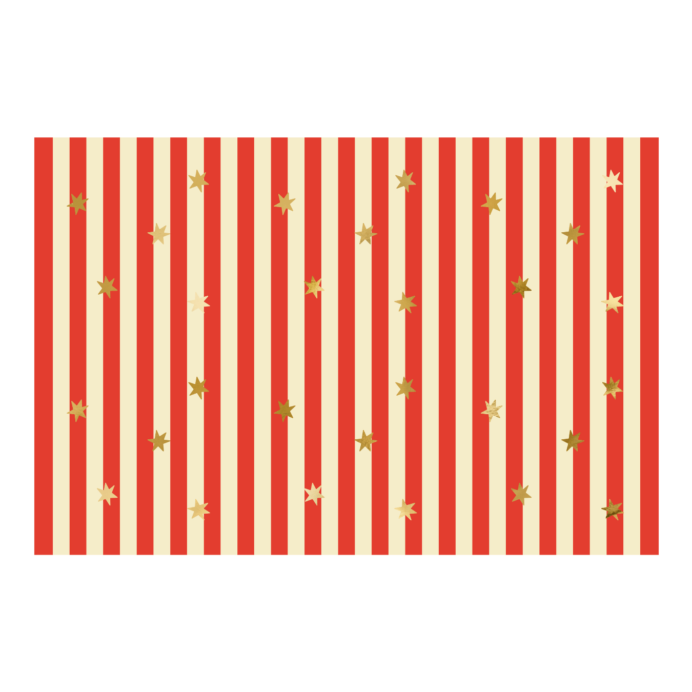 Partydeco Circus Party Paper Tablecloth - Stars and Stripes