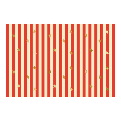 Partydeco Circus Party Paper Tablecloth - Stars and Stripes