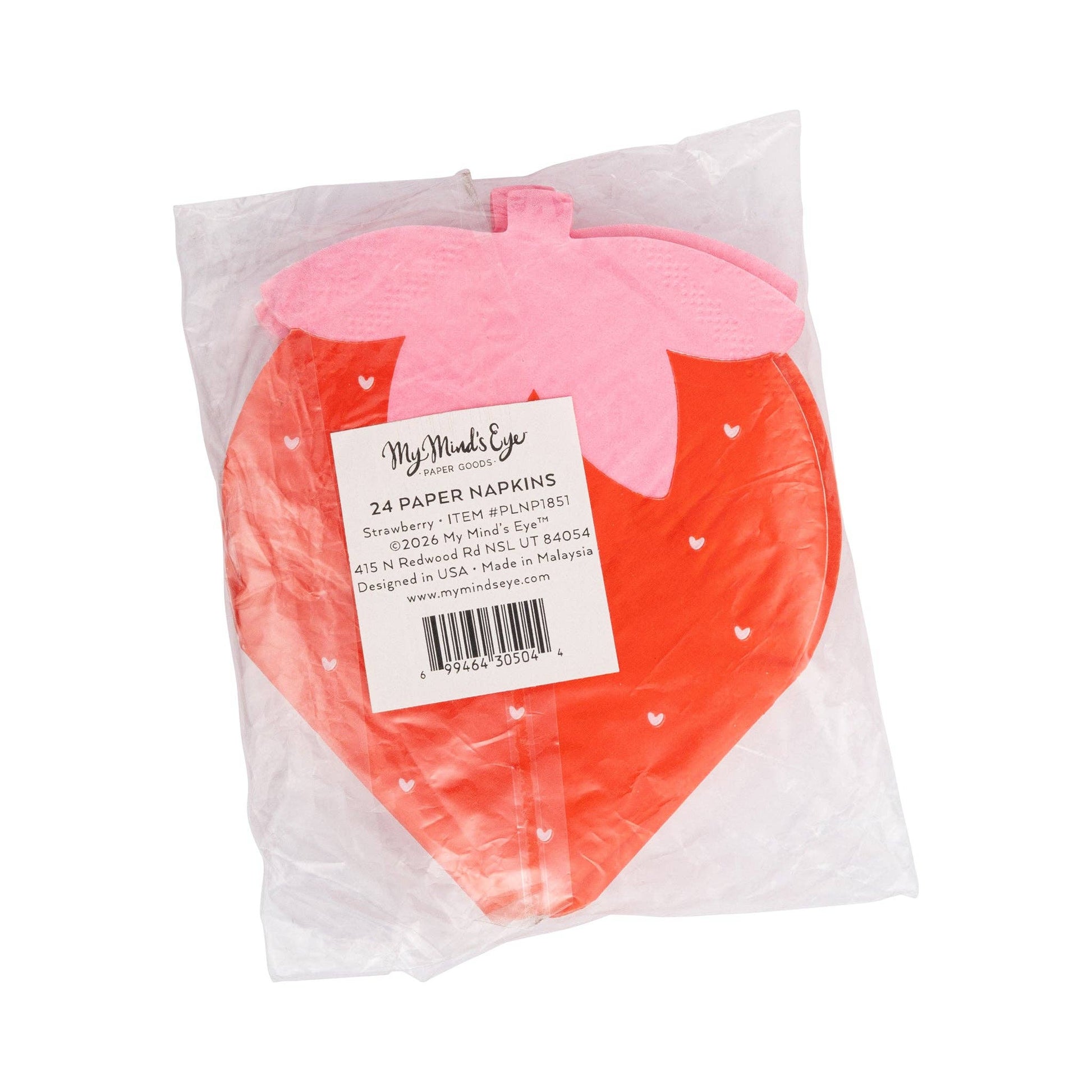 PLNP1851 - Strawberry Cocktail Napkin (24ct) - Winterberries