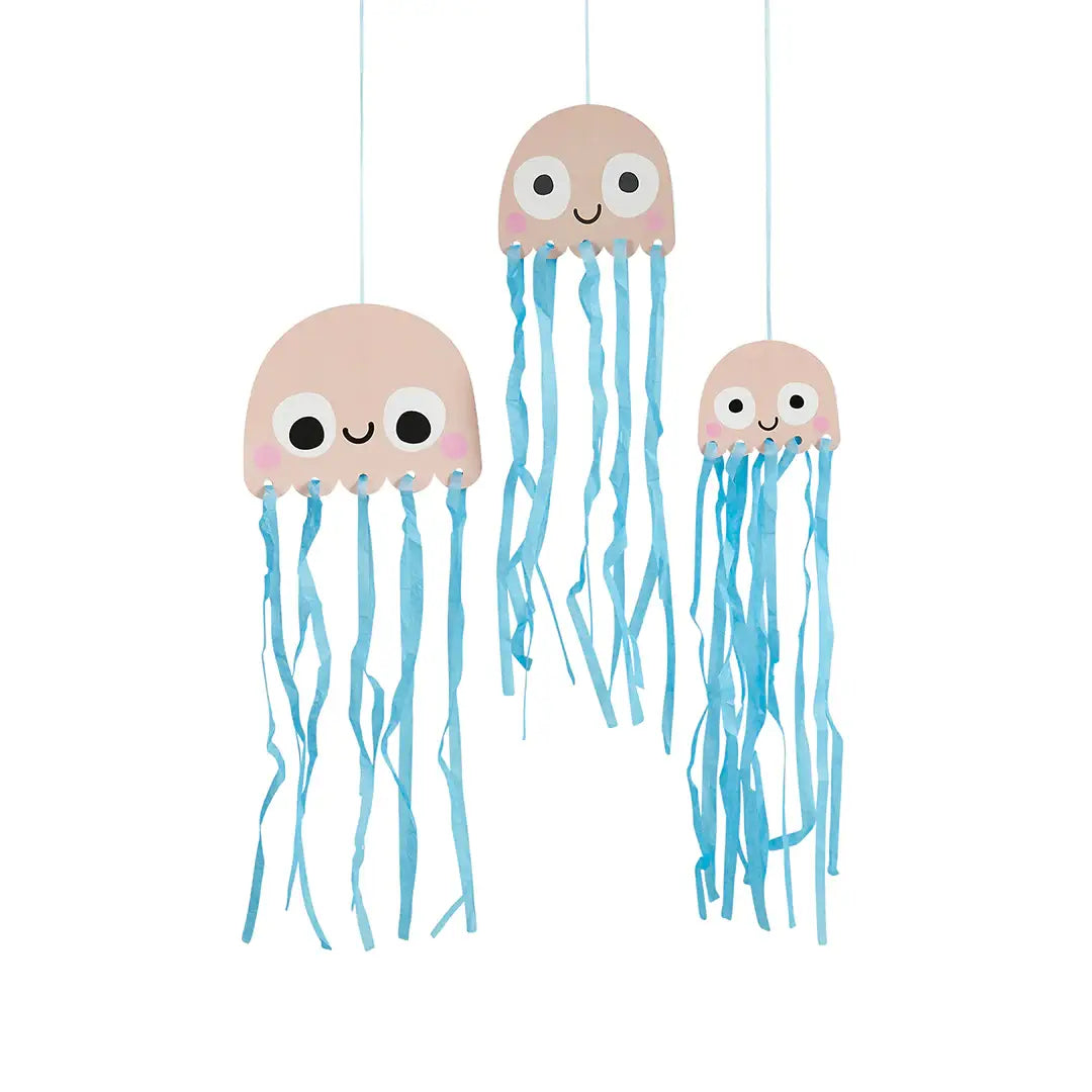 Hanging Jellyfish With Tissue Tassels 3 Pack - Winterberries