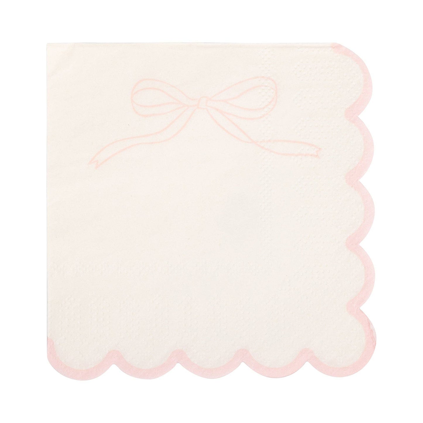 PLNP1736 - Pink Dainty Bows Cocktail Napkin - Winterberries